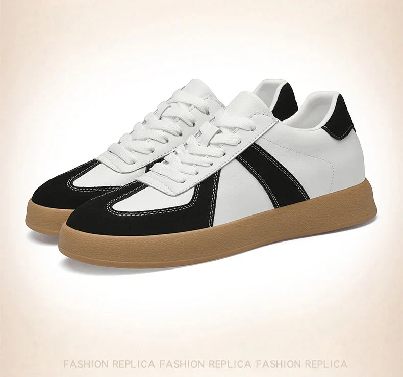 Invisible Height-Increasing Shoes 8cm German Training Shoes for Men, Summer Breathable Casual Sneakers, Genuine Leather Retro Versatile Forrest Gump Shoes 6cm