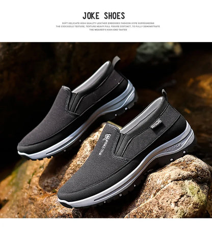 Loafers Men Sneakers Mesh Breathable Non-Slip Slip On Vulcanized Shoes Soft Sole Solid Color Comfortable Water Shoes