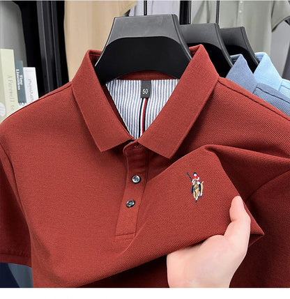 High end brand 100% cotton short sleeve polo shirt luxury pony embroidery men's summer comfort fashion designer new Paul T-shirt