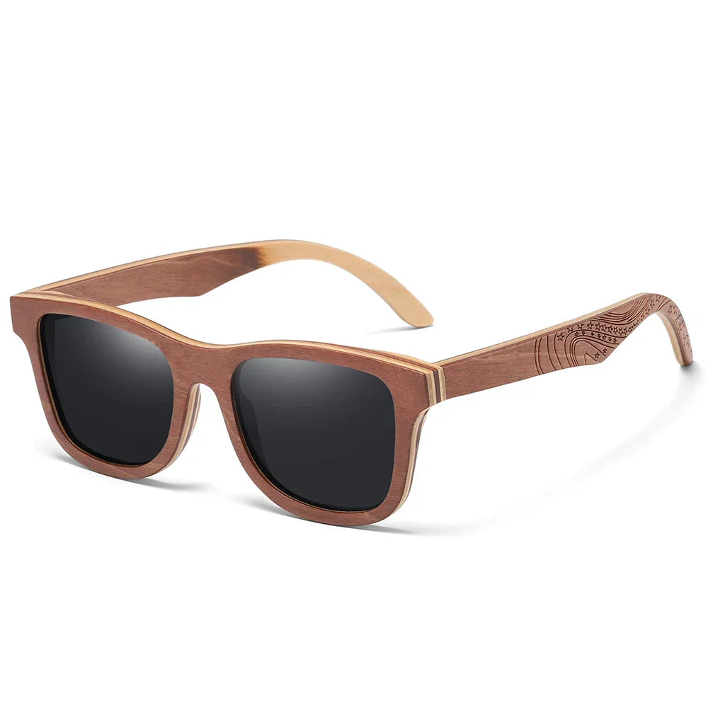 Natural Bamboo And Wooden Sunglasses VIP Manual Polarized Glasses Luxury brand Environmental Degradable Glasses Gift Box