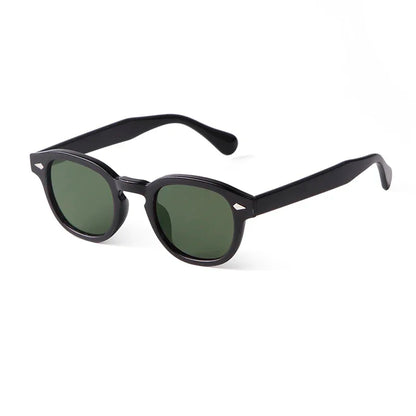 Fashion Transparent Blue Round Sunglasses Women Men 2024 Retro Rivet Tortoise Small Square Sun Glasses UV400 Lunettes De Soleil