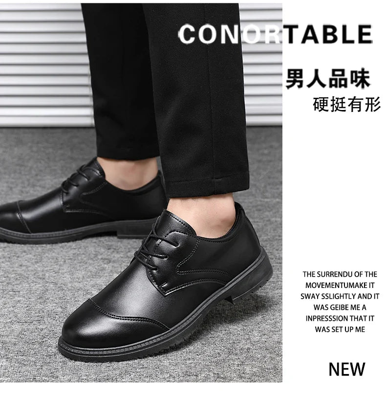 High Quality Italian Luxury Brand Lace-Up Non-slip Men Driving Shoes Leather Men Casual Shoes Breathable formal Mens Dress Shoes