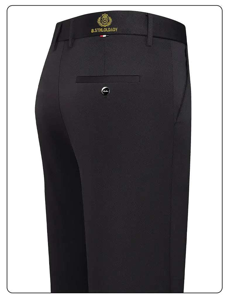 New Arrival Men's Stretch Pants Cool Classic Fit Flat Front Casual Pants Wrinkle Resistant Work Pants