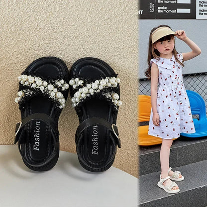 Girls' sandals Summer children's non-slip soft-soled princess beach shoes Fashion sandals for little girls