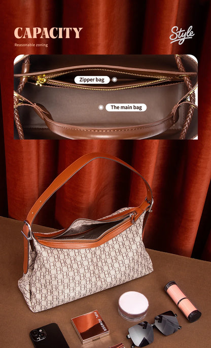 Women's handbag 2025 autumn new black minimalist tote bag dual-use commuting women's bag