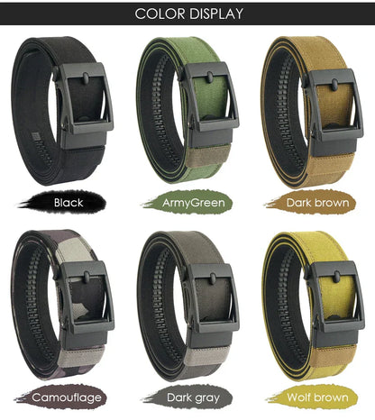 New Hard Tactical Belt for Men Metal Automatic Buckle IPSC Gun Belt 1100D Nylon Military Belt Outdoor Sports Girdle Male