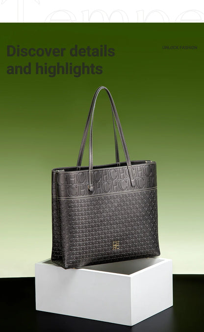Fashionable Classic Retro Solid Color Women's Bag Large Capacity PVC Material Women's New Single Shoulder Handbag
