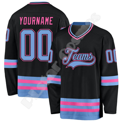 NewFashion Hockey Jersey Custom Name Team Logo Number Colorful Pullover Long Sleeves 3DPrint Harajuku Casual Funny Sweatshirts A