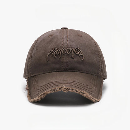 Letter Three-dimensional Embroidery Soft Top Rough Edge Men's BaseballCap European and American Fashion Versatile Cap Adjustable