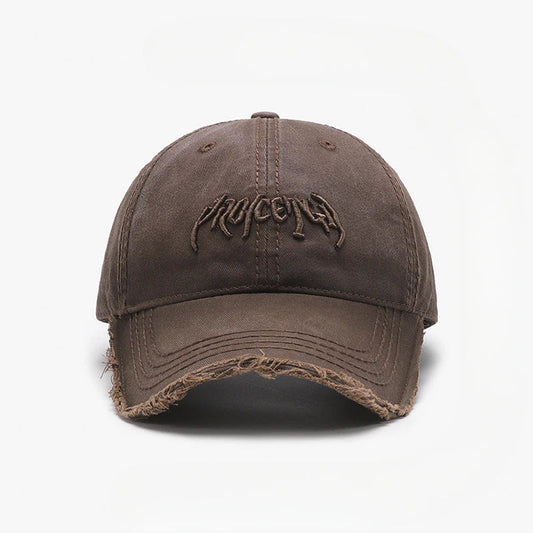 Letter Three-dimensional Embroidery Soft Top Rough Edge Men's BaseballCap European and American Fashion Versatile Cap Adjustable