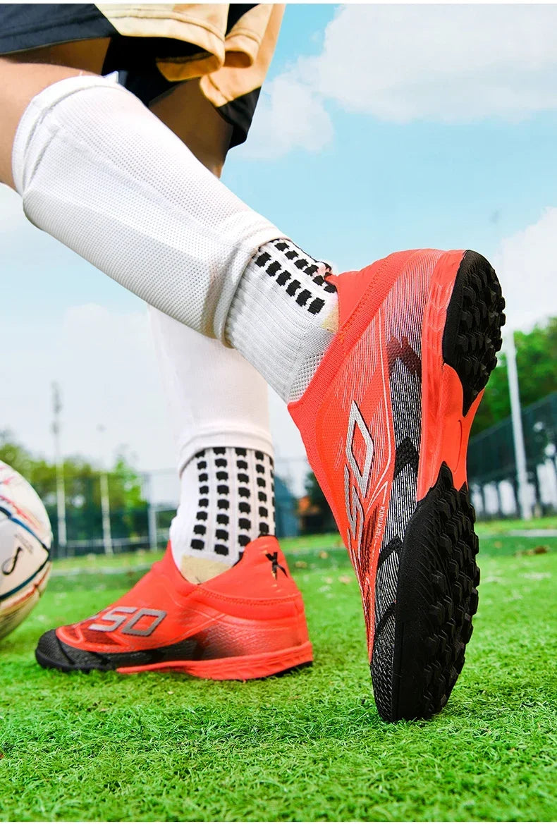 Men Professional TF Soccer Shoes Resistant Casual Grass Studded Male Non Slip Fast Foo451·a