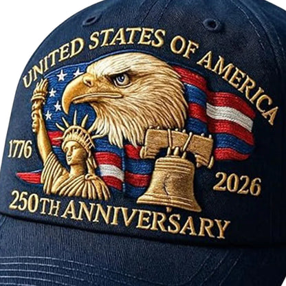 US 250th Anniversary Cap Retro Washed Patriotic Cap Trucker Hat Outdoor Sunhats Sports Hat reathable Baseball Caps for Men Women