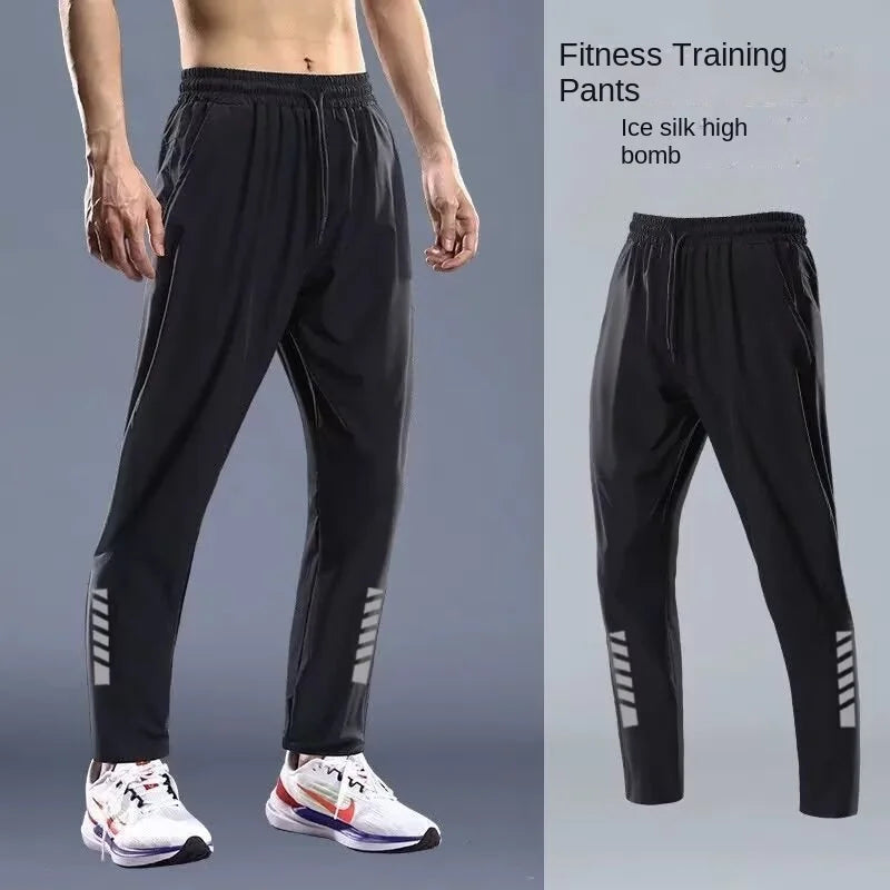 Men's Quick-Dry Summer Running Football Cycling Training Pants - New Casual Comfort Versatile Loose Elastic Sweatpants