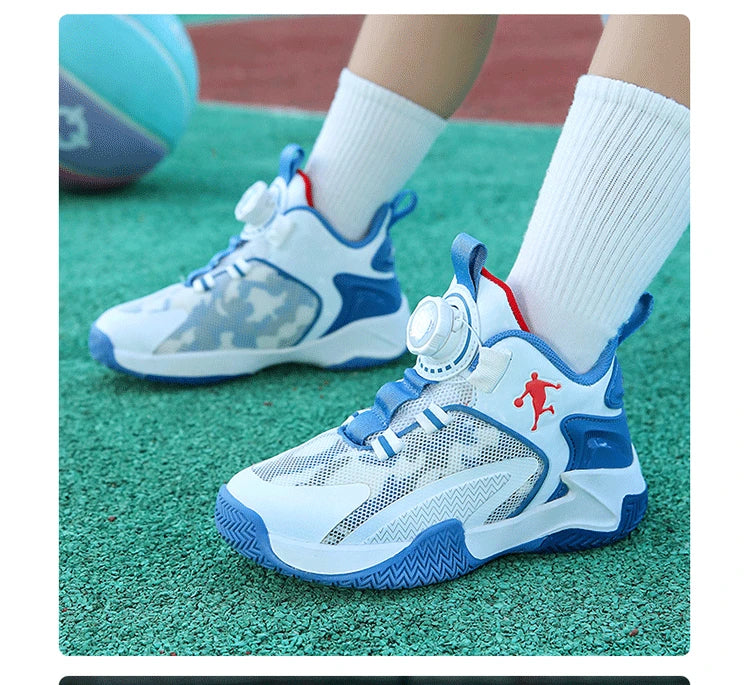 New Children's Basketball Shoes Mesh Breathable Sports Shoes For Teenagers Non-Slip Wear-Resistant Basketball Sneakers Kids