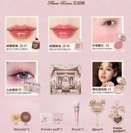 The Sweetie Bear 12 Parts Makeup Gift  Lip Glaze Blush Eye Shadow Concealer set Box