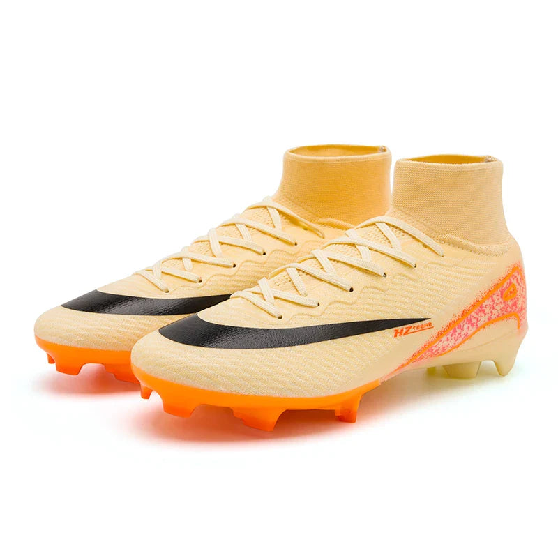 Kids Soccer Cleats for Boys and Girls Youth High-top Football Shoes Outdoor Athletic Turf Soccer Shoes
