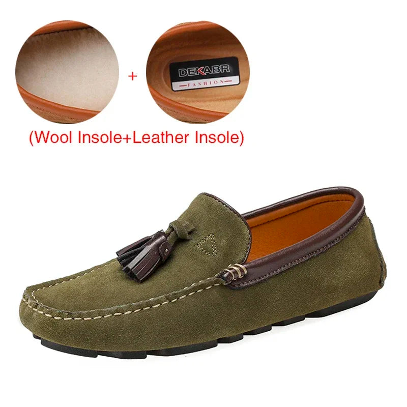 Genuine Leather Men Shoes Spring Fashion Leather Men Loafers Flats New High Quality Casual Shoes For Men Driving Shoes