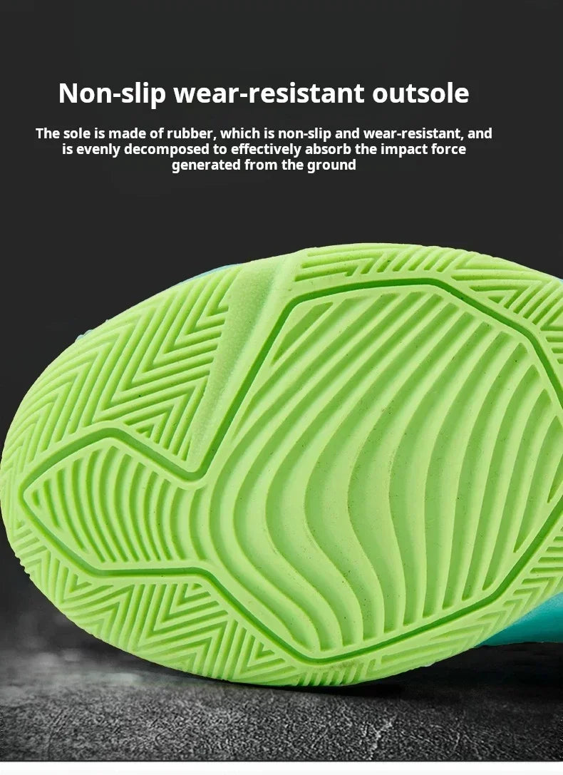 New Children's Sports Shoes Medium and Large Children's Mesh Boys Training Shoes Boys Basketball Footwear 2024 Spring and Summer