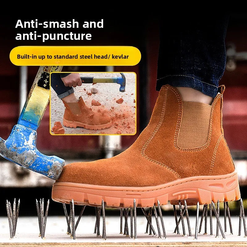 Breathable, Anti Smashing, Wear-resistant Labor Protection Shoes, Welding Boots, Lightweight and Safe Shoes for Summer