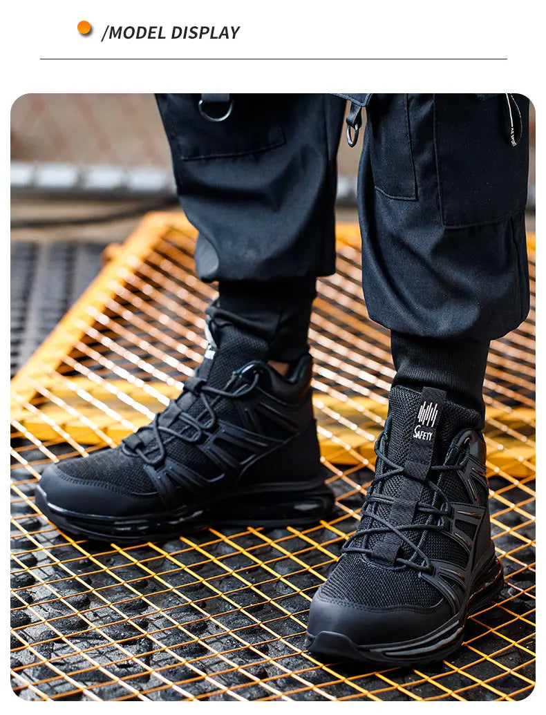Men Work Safety Shoes Anti-smashing Steel Toe Cap Working Boots Construction Indestructible Work Soft-Soled Sneakers Men Shoes