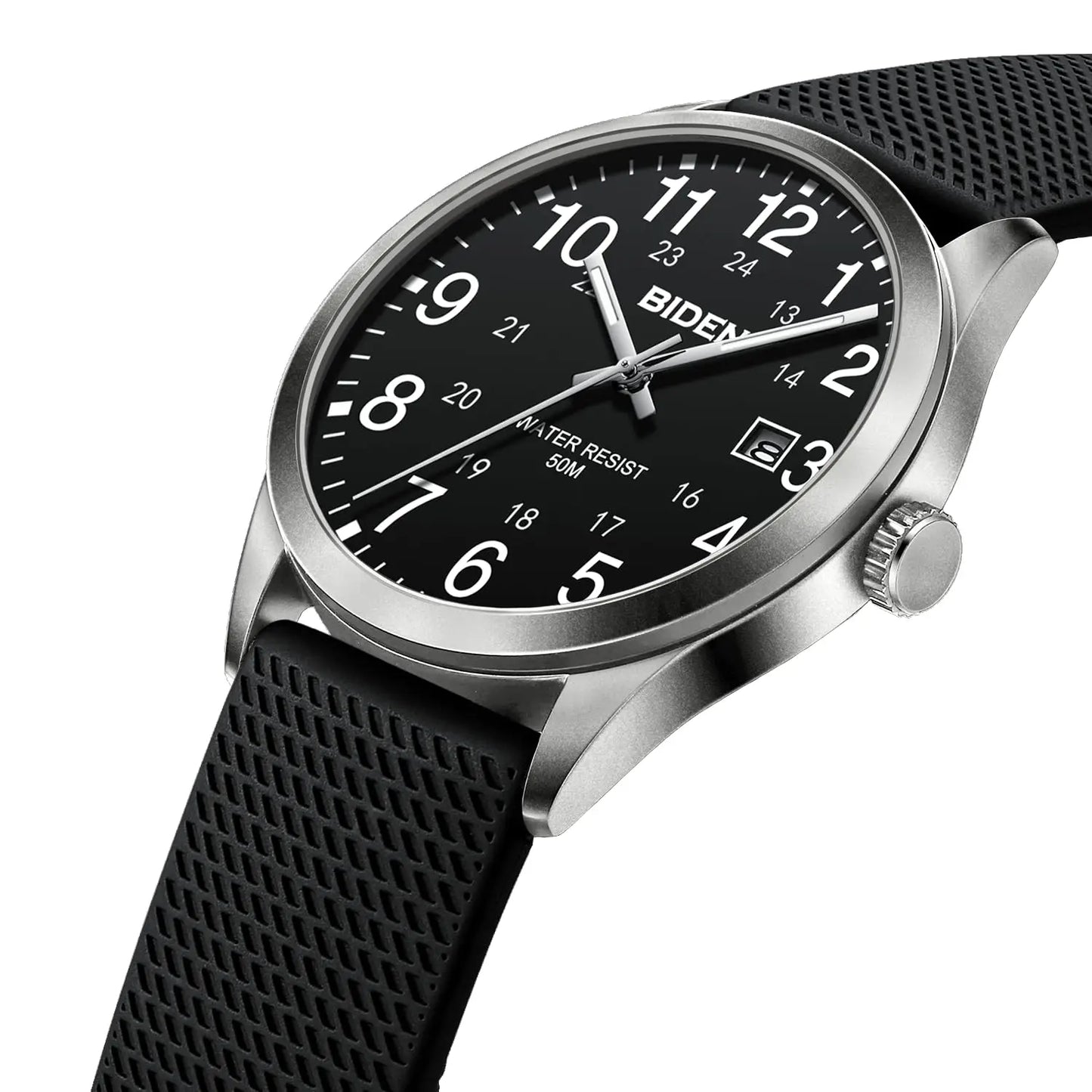 Men's Watch Simulated Quartz Sports Men's and Women's Watch 30 Waterproof Second Hand Luminous Easy to Read Dial