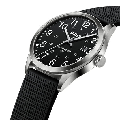 Men's Watch Simulated Quartz Sports Men's and Women's Watch 30 Waterproof Second Hand Luminous Easy to Read Dial