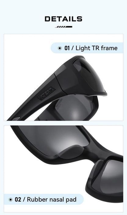 Outdoor Sports Polarized Sunglasses Men's Fishing TR90 Frame UV Protection Lens Shield Sun Glasses Women Eyewear with Box