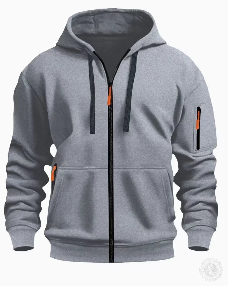 Casual top men's 2024 autumn and winter sportswear solid color men's top - fashionable sports solid color hoodie