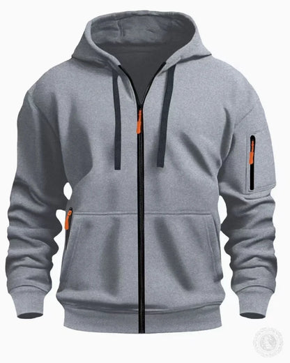 Casual top men's 2024 autumn and winter sportswear solid color men's top - fashionable sports solid color hoodie