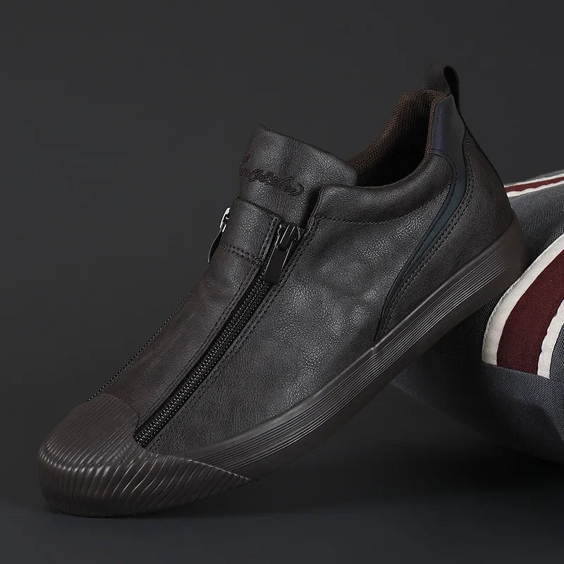 Men's Trendy Sneakers Leather Soft Sole Men Shoes Size 38-44