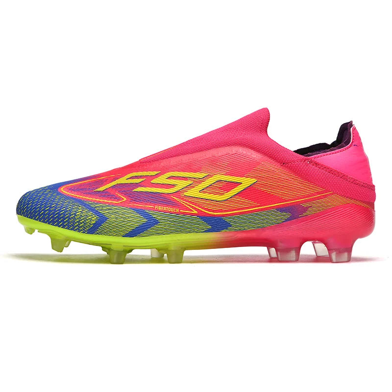 New Men Soccer Shoes Training TF/FG Outdoor Sport Football Boots Adult Long Spikes Non Slip Cleats Breathable Match Comfortable