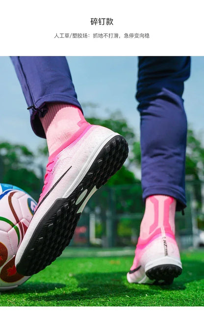 New Men Football Boots Futsal Cleats Unisex Soccer Shoes Hot Sale High-quality Professional Women Ultralight TF/FG Sneakers