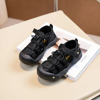 Boys Girls Casual Toes Capped Shoes Soft Sole Kids Sport Sandals Non-slip Children Summer Beach Shoes Classic Pull Rope 2025 New