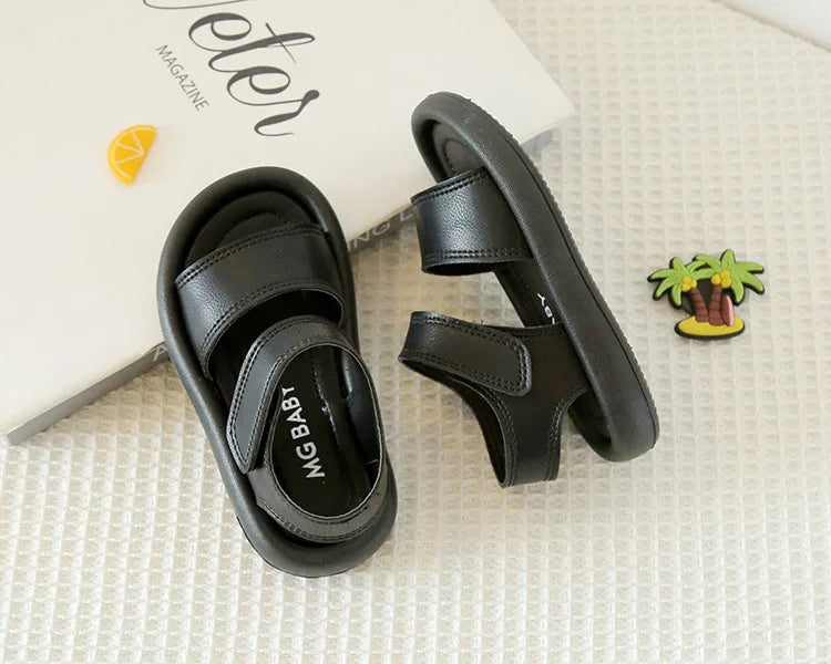 New Children Summer Sandals Boys Girls Fashion Pure Color Hook Sandals Baby Soft Breathable Shoes Kids Summer Beach Sandals