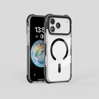 iPhone 17 pro max acrylic mobile phone case tpe suitable for high permeability 17 airbag anti-drop magnetic case green