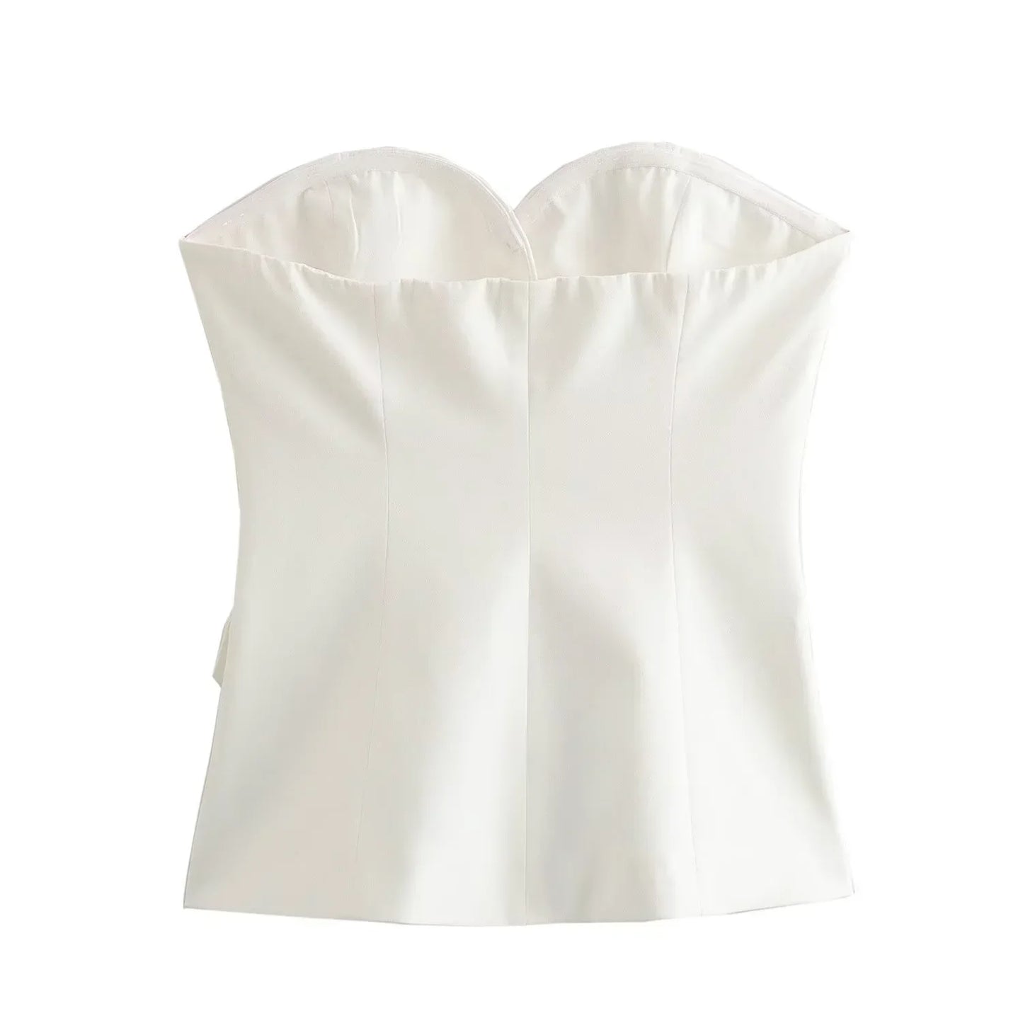 Black White Crop Top Women Off Shoulder Corset Tube Tops Woman 2024 Summer Backless Vest Top Sexy Strapless Tank Top