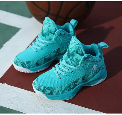 2025 Basketball Shoes for Kids Sneakers New Boys Brand Thick Sole Non-slip Children Sports Shoes Child Boy Basket Trainer Shoes