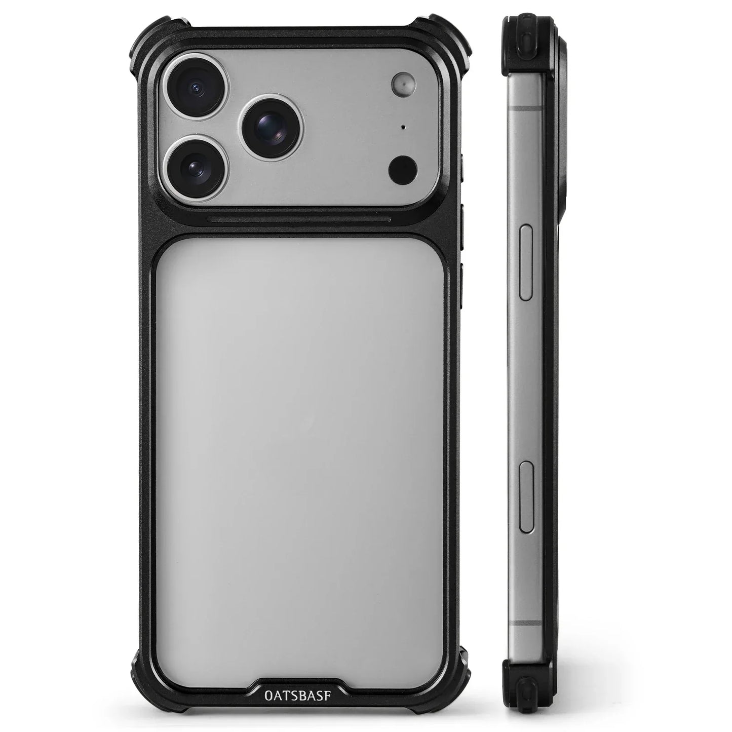 Metal Phone Case for iPhone 17 Pro Max /17Pro No Back Design Protective Cover Shockproof Bumper Compatible With MagSafe