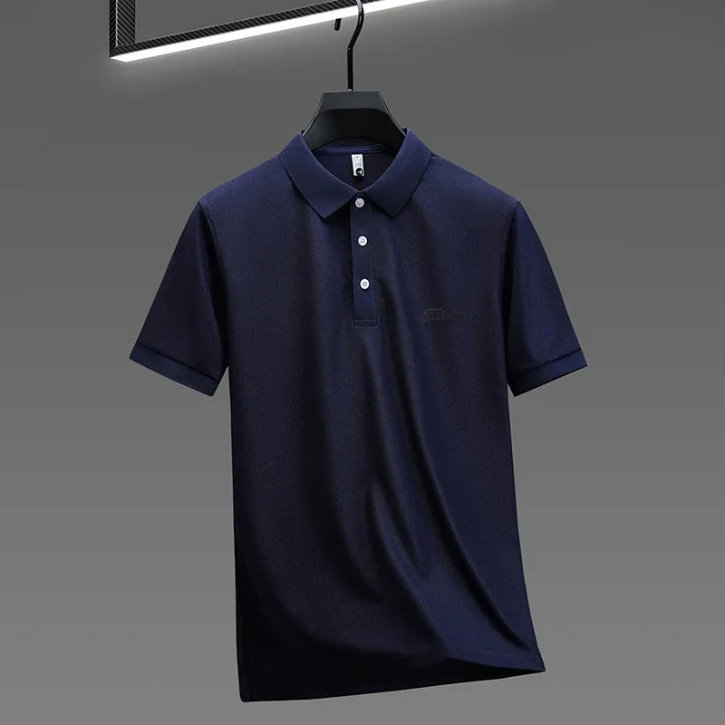 designer men's high quality brand short sleeves polo shirt lapel letter printing ventilate t-shirt business leisure men's wear