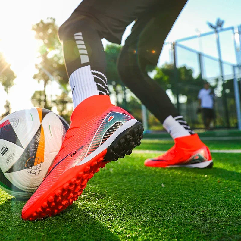 New Men Women Professional Football Boots Training Cleats Sport Sneakers Trainer Lightweight Grass Non-slip Match Soccer Shoes