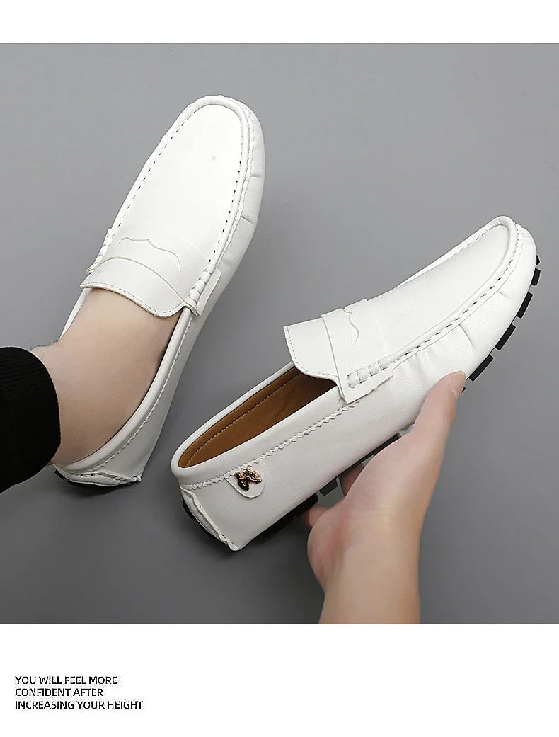 2025 New Handmade Beanie Shoes Men's Soft Sole Lazy Korean Style Trbottomy Easiest for Match Casual Slip-On Driving