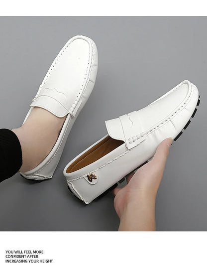 2025 New Handmade Beanie Shoes Men's Soft Sole Lazy Korean Style Trbottomy Easiest for Match Casual Slip-On Driving