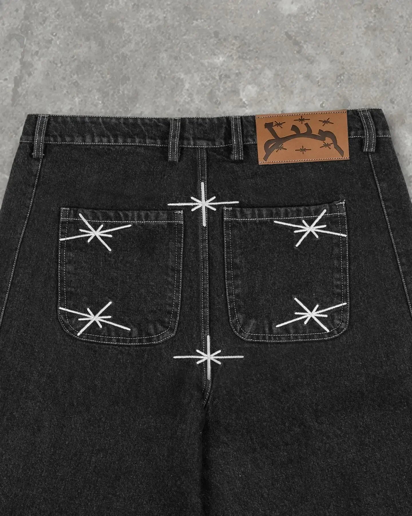 Y2k Retro Hip Hop New Divin Street Geometry Graphic Embroidery Baggy Denim Shorts Trendy Gym Basketball Shorts Men Women Jorts