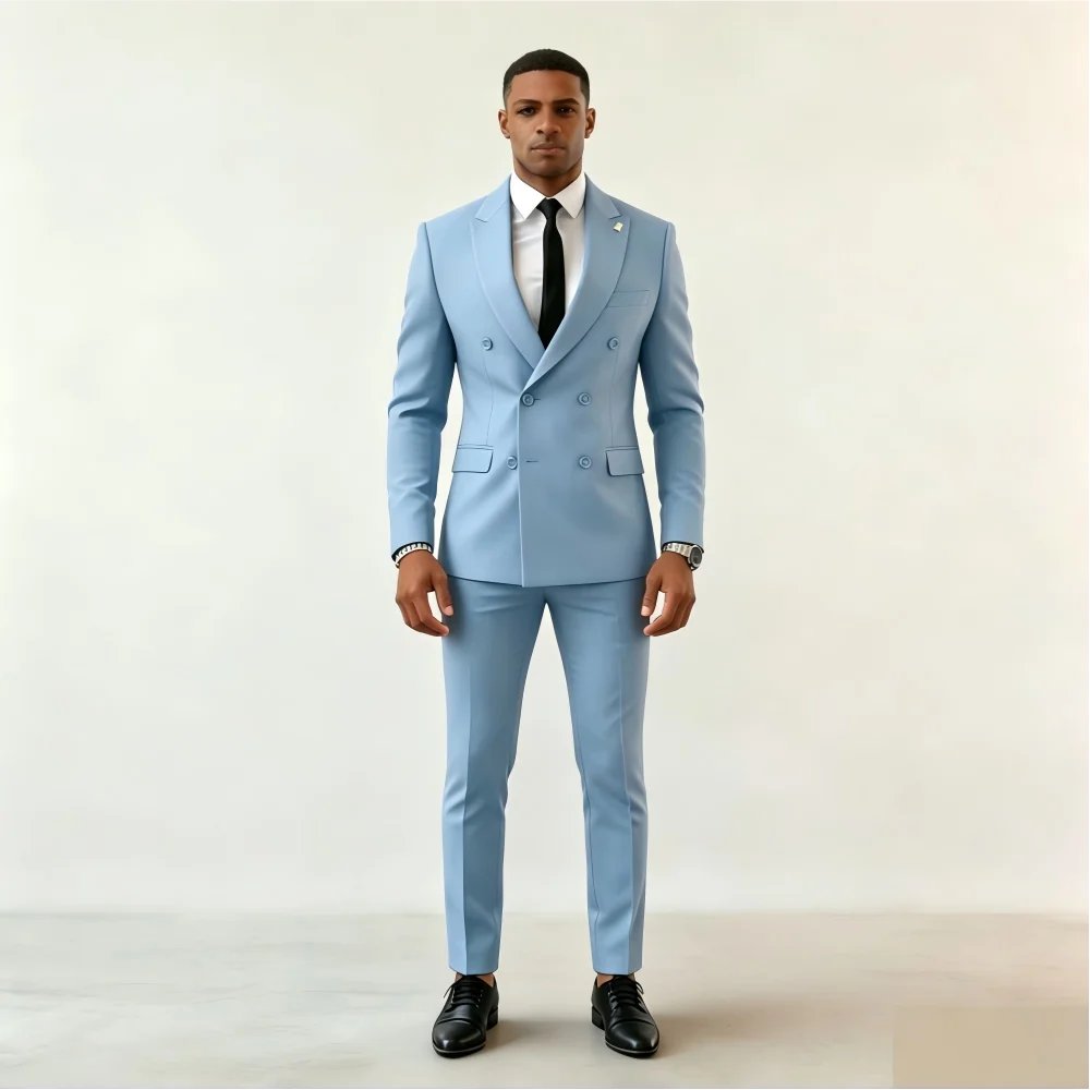 High-Quality Slim-Fit Men's Two-Piece Suits for Wedding Smart Casual Business Office Wear plus Size Available
