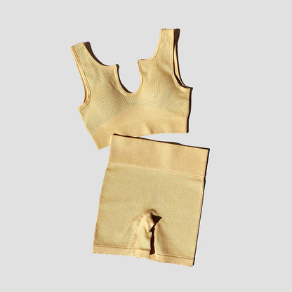 2/4/6PCS Seamless Women Yoga Set Workout Sportswear Fitness Bra Sport Pants Gym Clothing High Waist Leggings Shorts Sports Suits