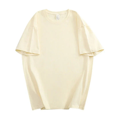 100% Cotton Five Half Sleeve Men's Women Summer T-shirt Loose Short-sleeved Casual Basic Shirt O Neck Solid Color Tops
