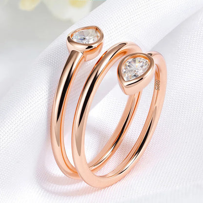 Pear Cut 4*6mm All Moissanite Rings for Women Luxury Quality Wedding Band Lab Diamond Solid 925 Sterling Silver Jewelry