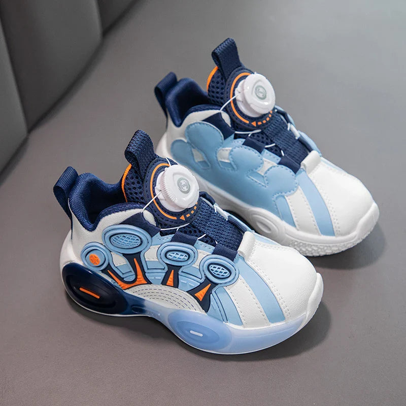 Children Fashion Sneaker Boys Casual Shoes Leather Flat Student Walking Shoes Outdoor Girl Basketball Sports Footwear Zapatillas