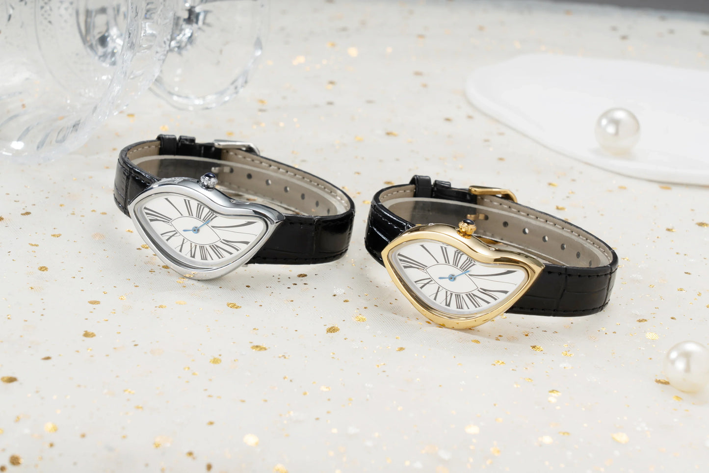 watches melt and twist y2k alien ladies and men Leather strap fashion advanced ins niche design quartz watch