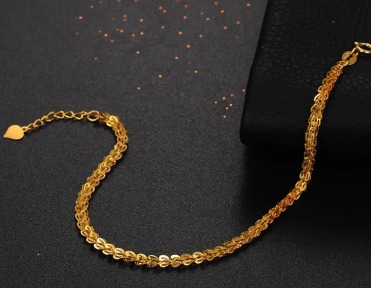 18k gold phoenix-tail bracelets for women yellow gold / rose gold bracelet